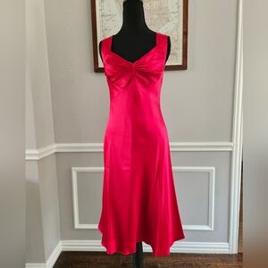 Elegant Red Satin Dress